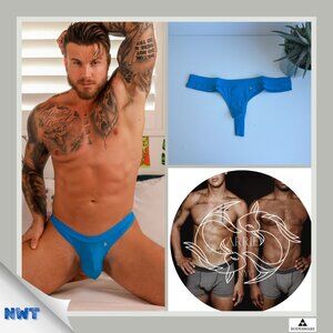 Body Aware - Glow Thrust Thong - Blue (Size M)